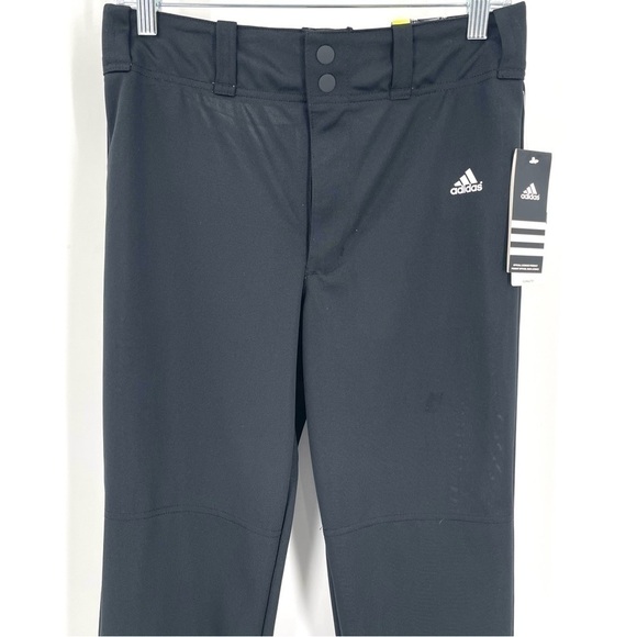 Adidas NEW Climalite Traditional Cut Soil Release Black Pants Boys Youth - Picture 2 of 6